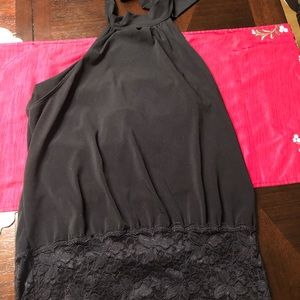 Studio Y tie around neck tank black size large